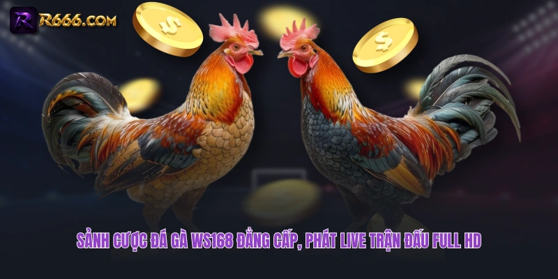 Sảnh cược đá gà WS168 đẳng cấp, phát live trận đấu full HD