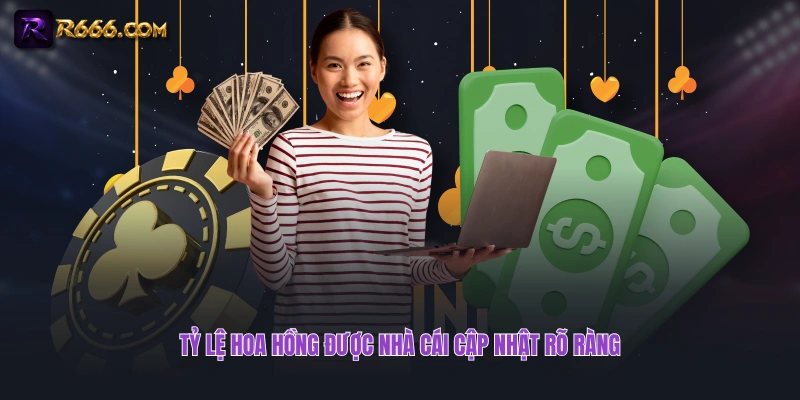 Tỷ lệ hoa hồng được nhà cái cập nhật rõ ràng